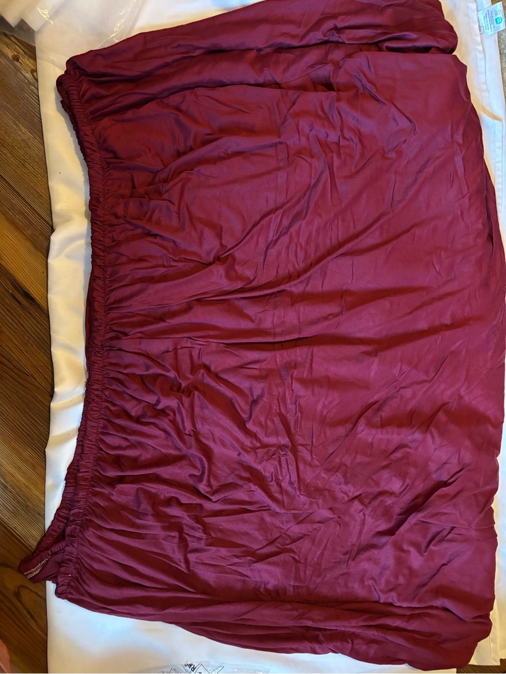 Elastic Fitted Furniture Cover in Deep Burgundy